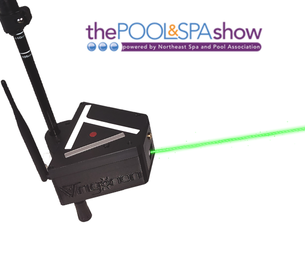 2025 pool and spa logo and trigonon device announcing plans to attend Expo
