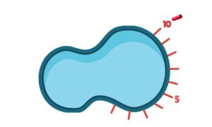 chalking pool outline showing how to chalk a pool