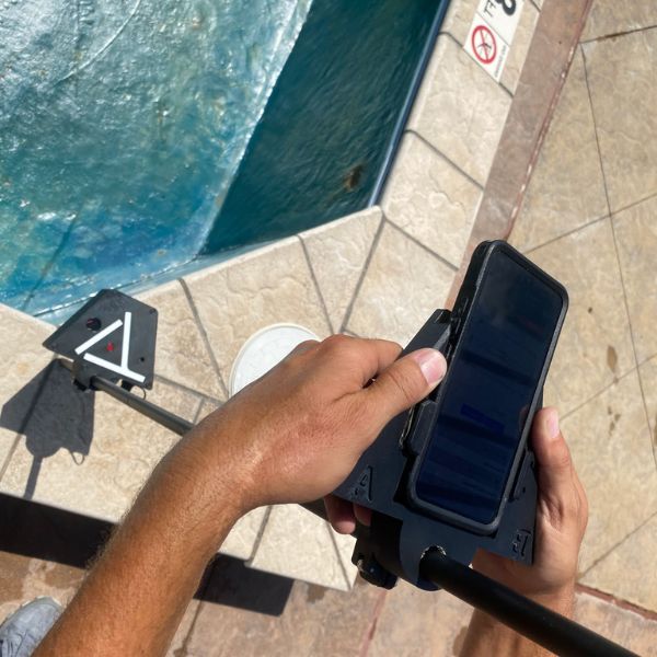 Trigonon device using both hands two handed phone holder for Trigonon device